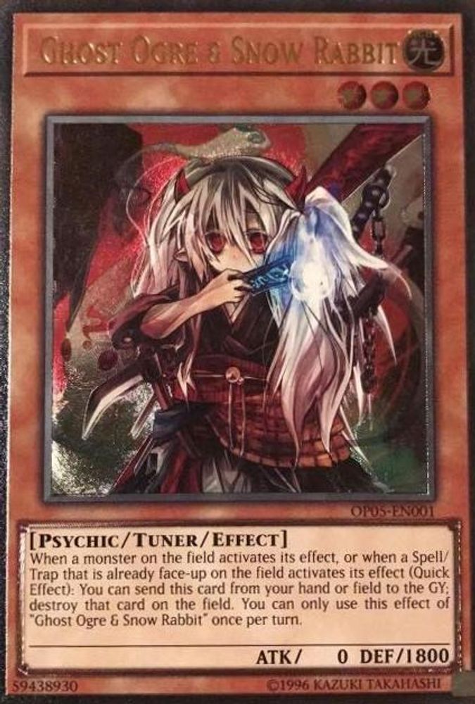 Ghost Ogre & Snow Rabbit (UTR) (OP05-EN001) - Ultimate Rare