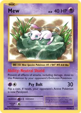 Mew (53/108) (Exclusivité Theme Deck) [XY : Evolutions] 