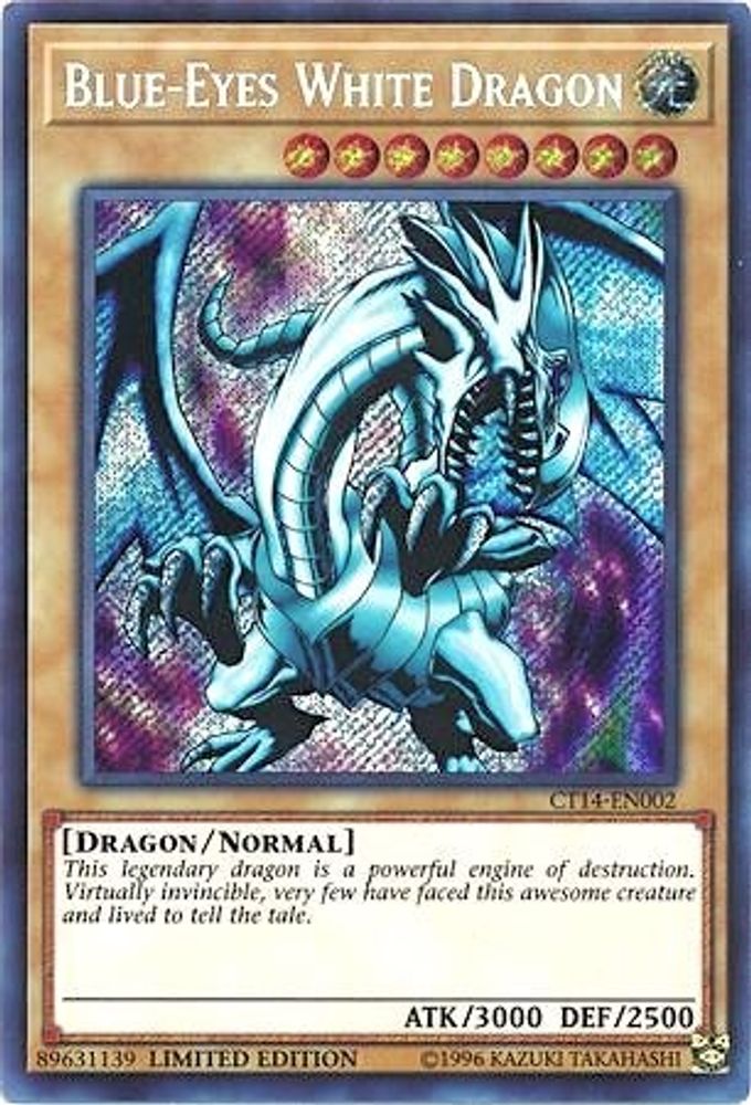 Blue-Eyes White Dragon (CT14-EN002) - Secret Rare