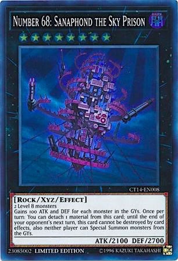 Number 68: Sanaphond the Sky Prison (CT14-EN008) - Super Rare