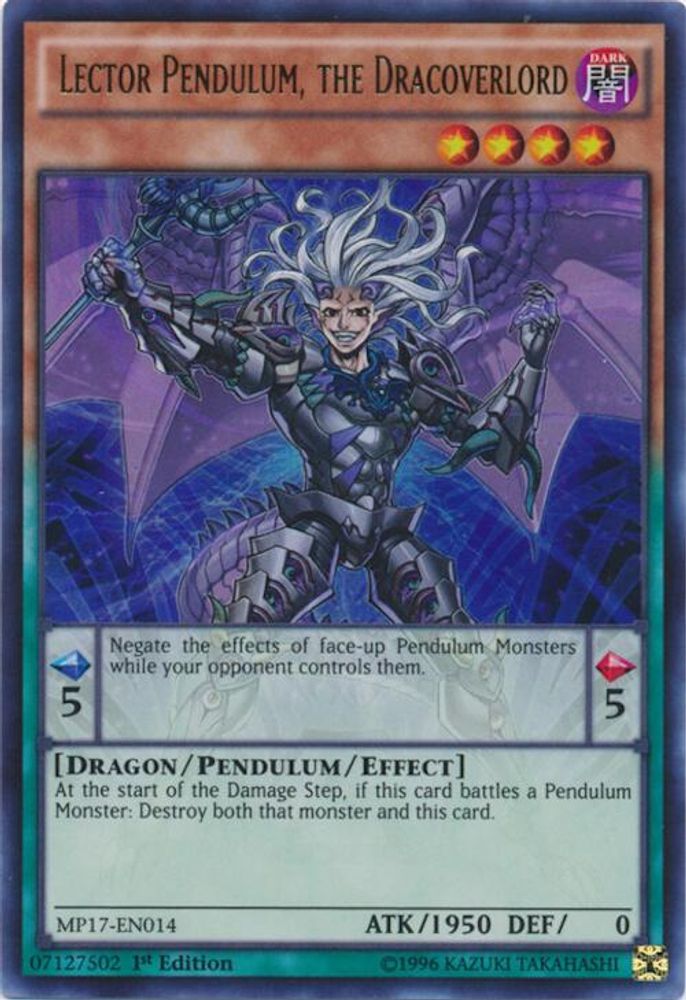 Pendule Lecteur, le Dracoverlord [MP17-EN014] Ultra Rare 