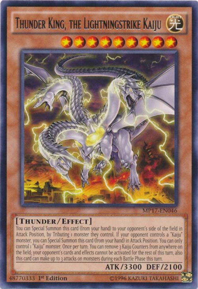 Thunder King, le Lightningstrike Kaiju [MP17-EN046] Rare 