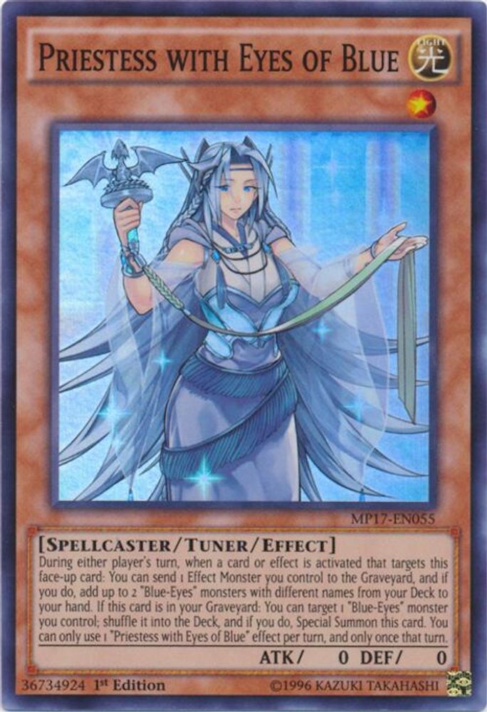 Priestess with Eyes of Blue (MP17-EN055) - Super Rare