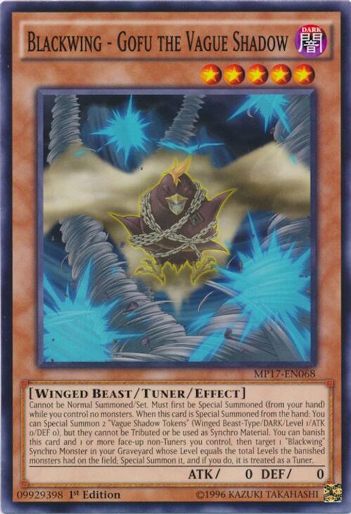 Blackwing - Gofu the Vague Shadow (MP17-EN068) - Common