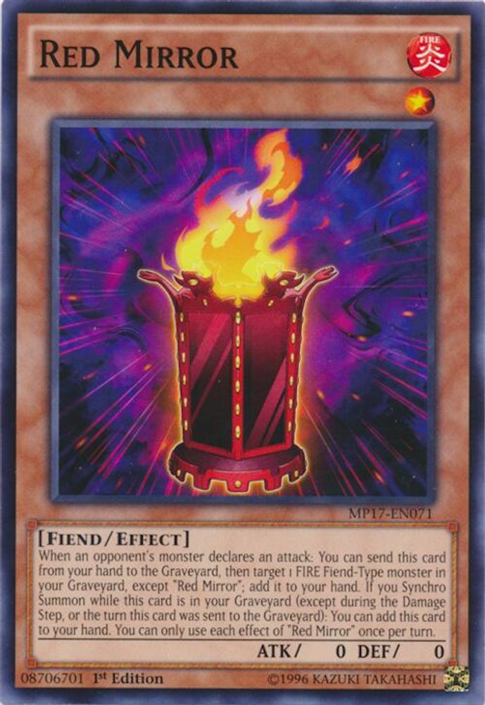 Miroir rouge [MP17-EN071] Commun 