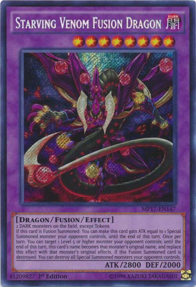 Starving Venom Fusion Dragon (MP17-EN147) - Secret Rare