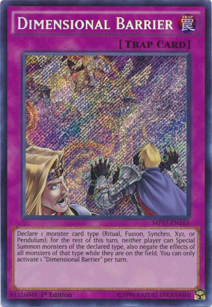 Dimensional Barrier (MP17-EN163) - Secret Rare