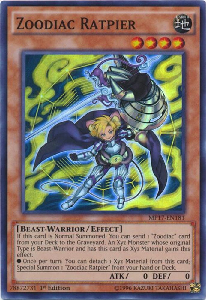 Zoodiac Ratpier (MP17-EN181) - Super Rare