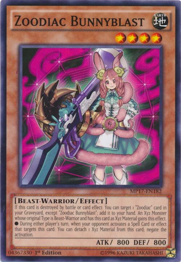 Zoodiac Bunnyblast (MP17-EN182) - Common