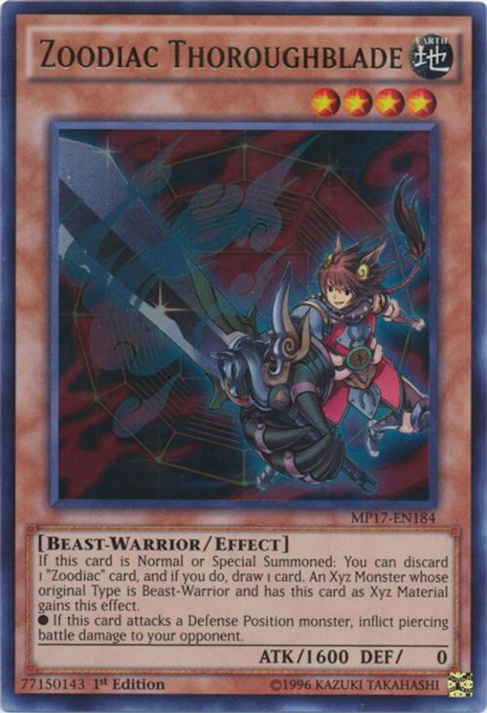 Zoodiac Thoroughblade (MP17-EN184) - Ultra Rare