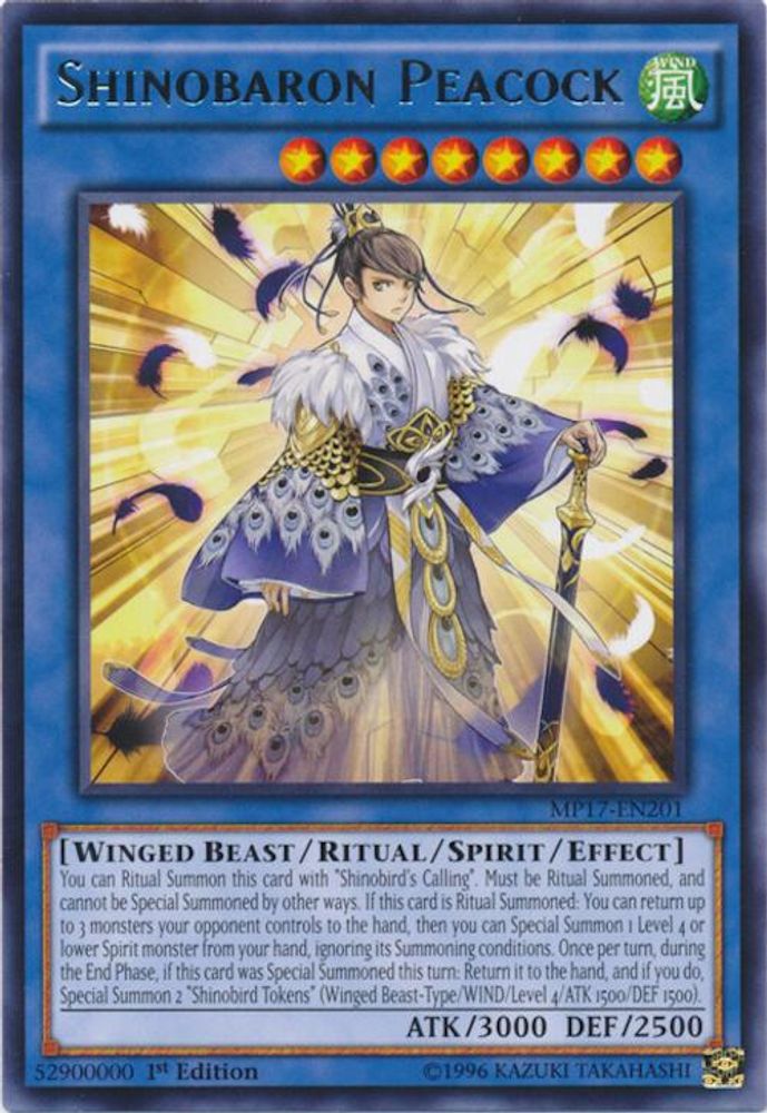 Shinobaron Peacock (MP17-EN201) - Rare