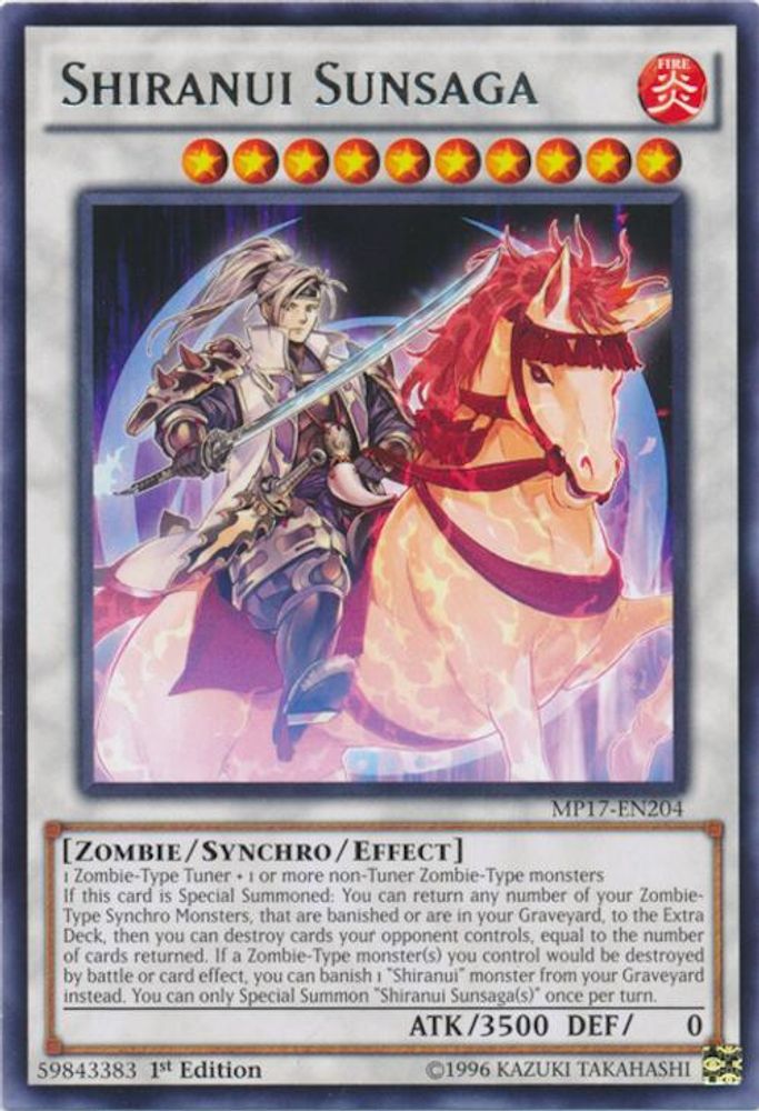 Shiranui Sunsaga (MP17-EN204) - Rare