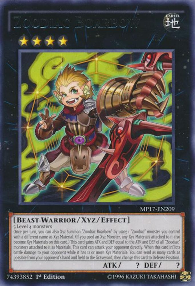 Zoodiac Boarbow (MP17-EN209) - Rare