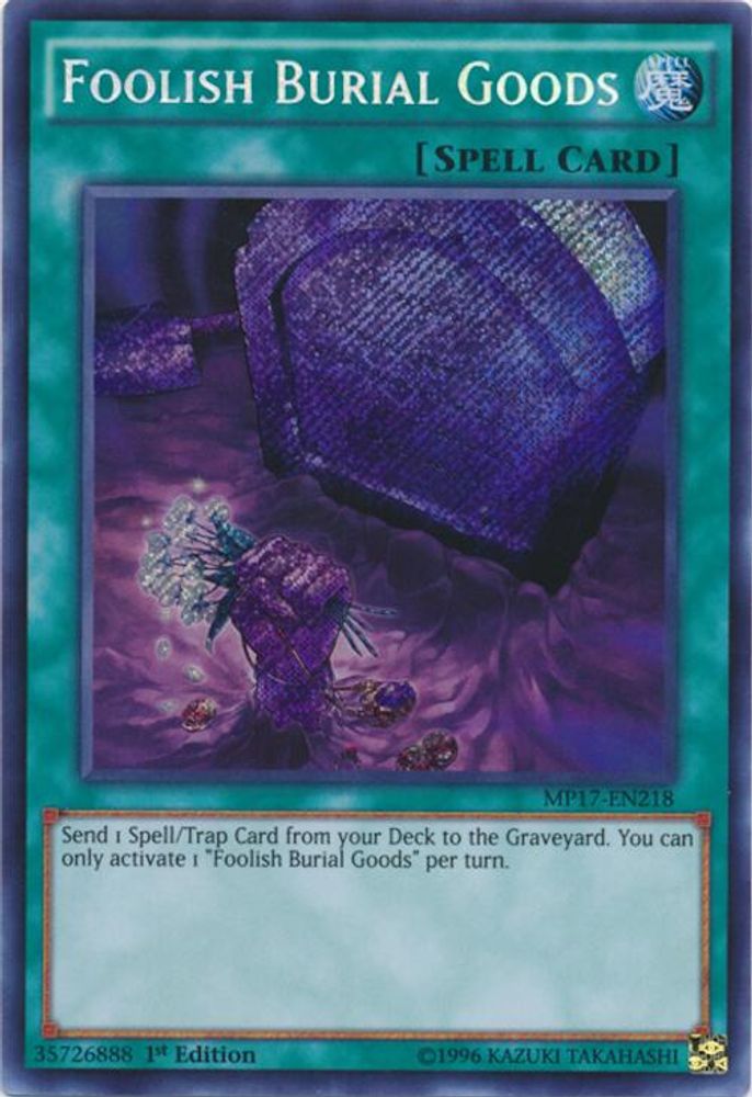 Objets funéraires insensés [MP17-EN218] Secret Rare 
