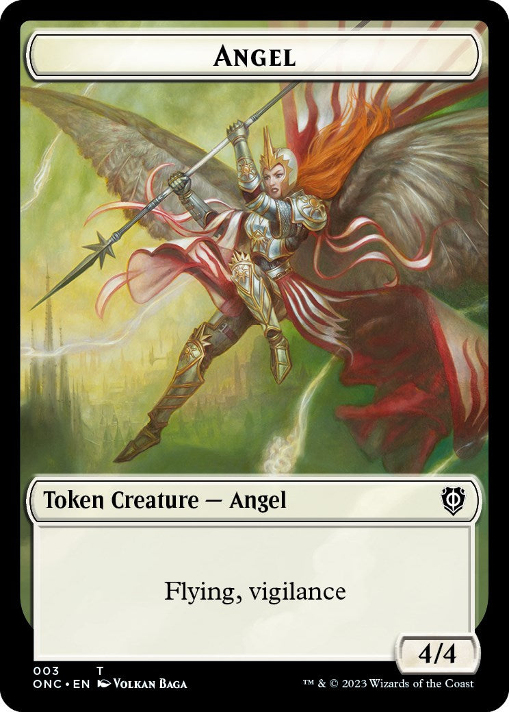 Soldat (008) // Jeton double face ange [Phyrexia : tous seront un seul jeton de commandant] 