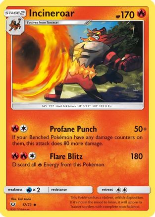 Incineroar 017  - Uncommon