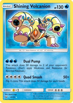 Shining Volcanion 027  - Holofoil - Shiny Holo Rare