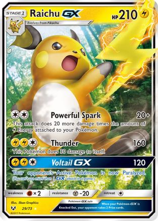 Raichu GX 029  - Holofoil - Ultra Rare