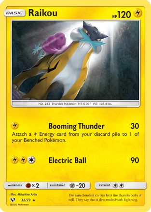 Raikou 032  - Holofoil - Holo Rare