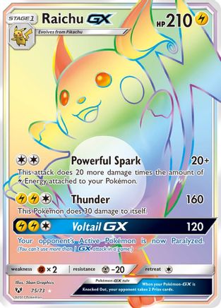 Raichu GX (Secret)/73  - Holofoil - Secret Rare