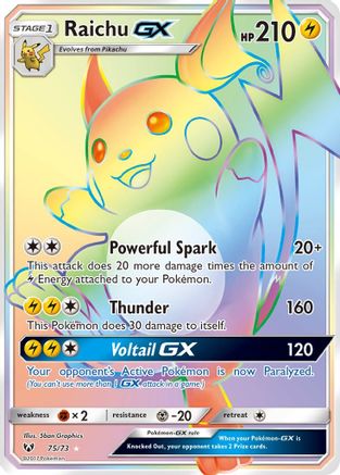 Raichu GX (75/73) [Soleil et Lune : Légendes brillantes] 