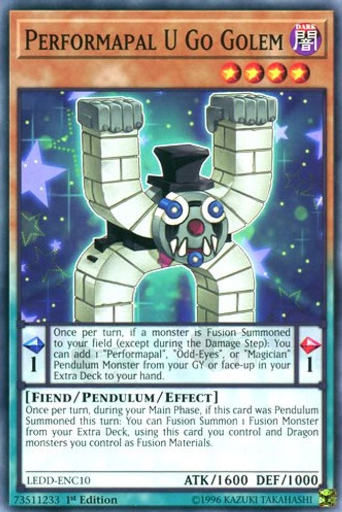 Performapal U Go Golem (LEDD-ENC10) - Common