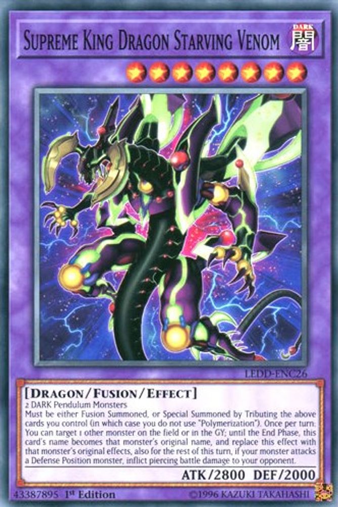 Supreme King Dragon Starving Venom (LEDD-ENC26) - Common