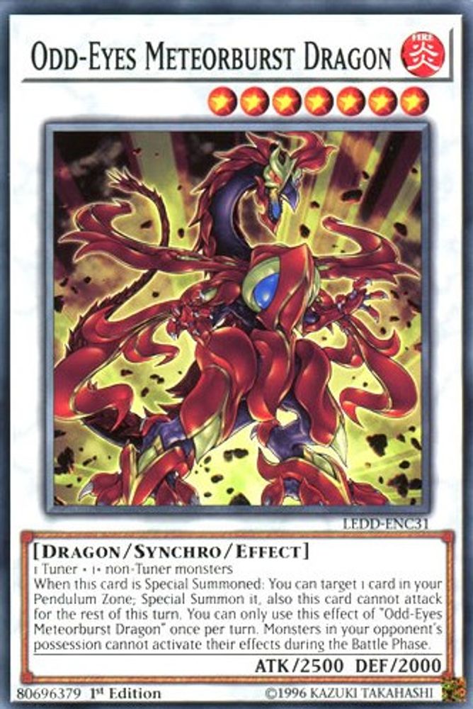 Odd-Eyes Meteorburst Dragon (LEDD-ENC31) - Common