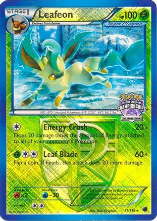 Leafeon (State Championships) 011/116  - Reverse Holofoil - Promo
