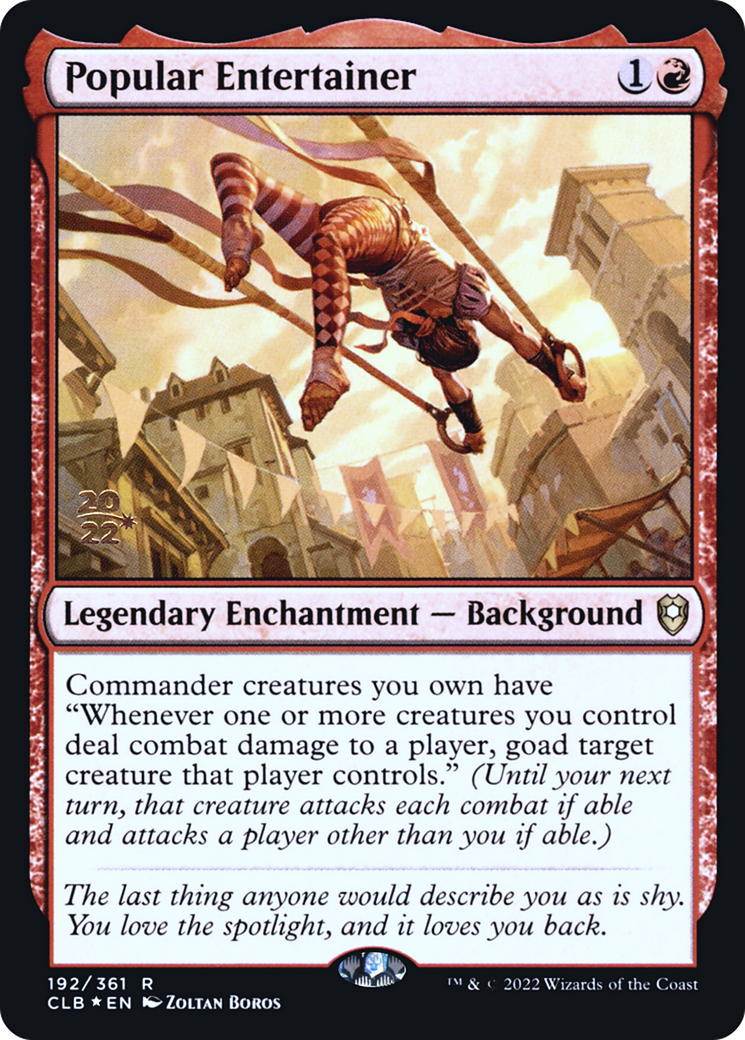 Popular Entertainer (PRE-192S) - Battle for Baldur's Gate Promos Foil