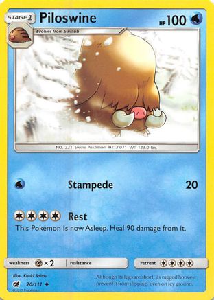 Piloswine 020  - Uncommon