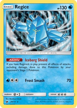 Regice 028  - Holofoil - Holo Rare