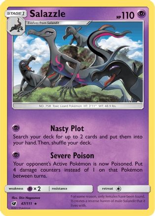Salazzle (47/111) [Soleil et Lune : Invasion pourpre] 