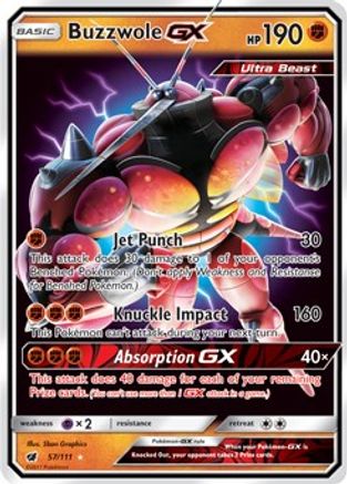 Buzzwole GX 057  - Holofoil - Ultra Rare