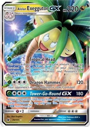 Alolan Exeggutor GX 074  - Holofoil - Ultra Rare