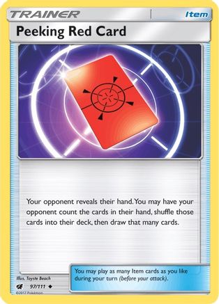 Peeking Red Card 097  - Uncommon