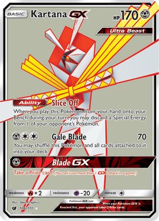 Kartana GX (Full Art) 106/111  - Holofoil - Ultra Rare