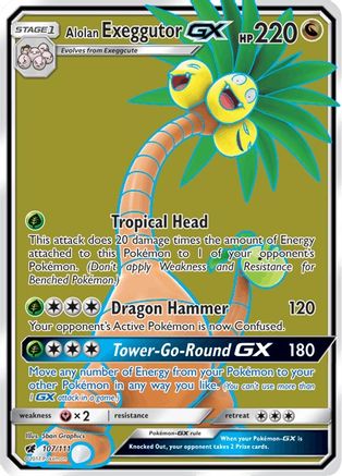 Alolan Exeggutor GX (Full Art) 107  - Holofoil - Ultra Rare