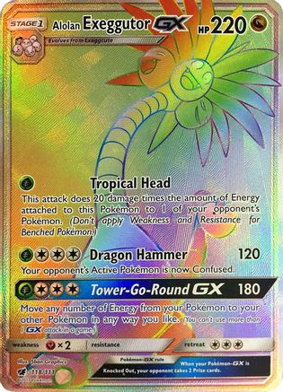 Alolan Exeggutor GX (Secret) 118/111  - Holofoil - Secret Rare