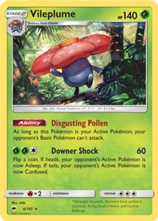 Vileplume - 6/147 (Prerelease Kit Exclusive)/147  - Rare
