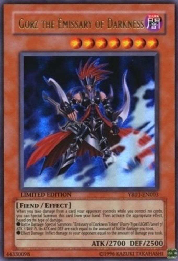 Gorz the Emissary of Darkness (YR01-EN003) - Ultra Rare