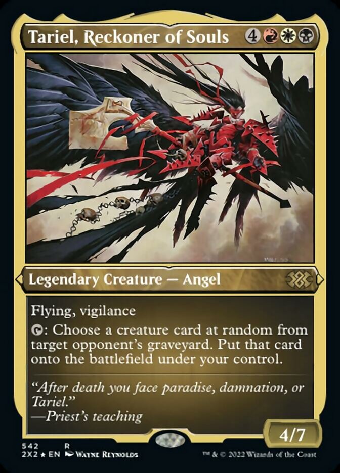 Tariel, Reckoner of Souls (Foil Etched) [Double Masters 2022] 