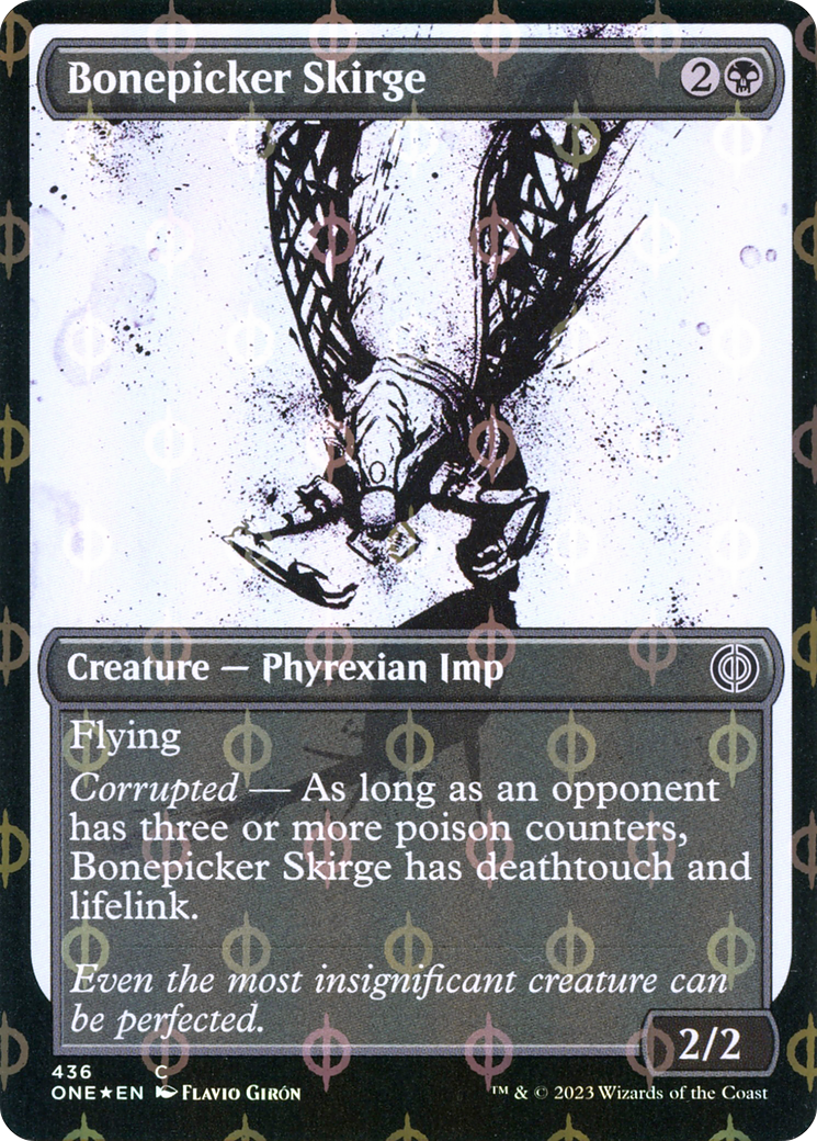 Bonepicker Skirge (Showcase Ichor Step-and-Compleat Foil) [Phyrexia : All Will Be One] 