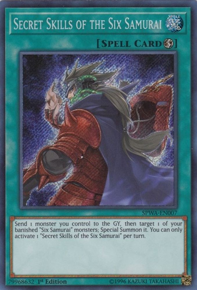 Secret Skills of the Six Samurai (SPWA-EN007) - Secret Rare