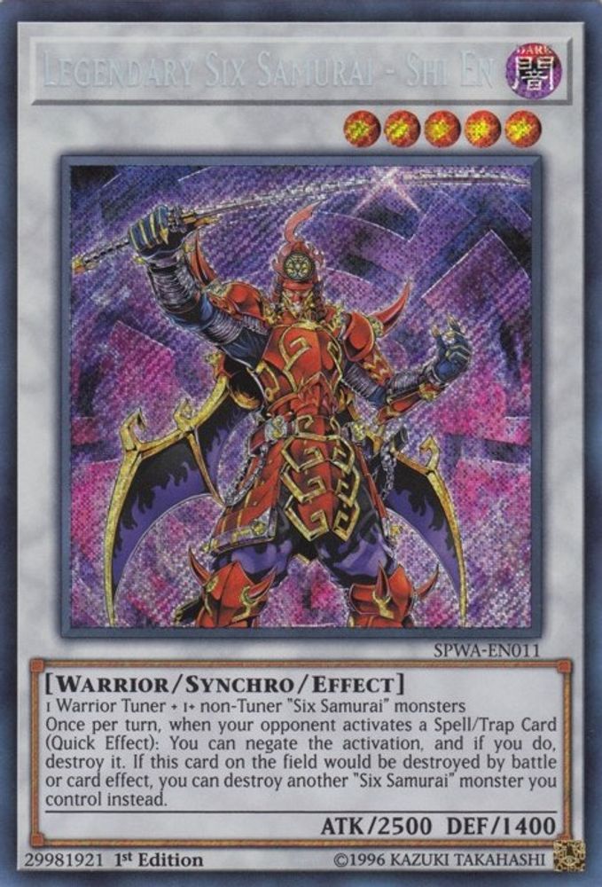 Legendary Six Samurai - Shi En (SPWA-EN011) - Secret Rare