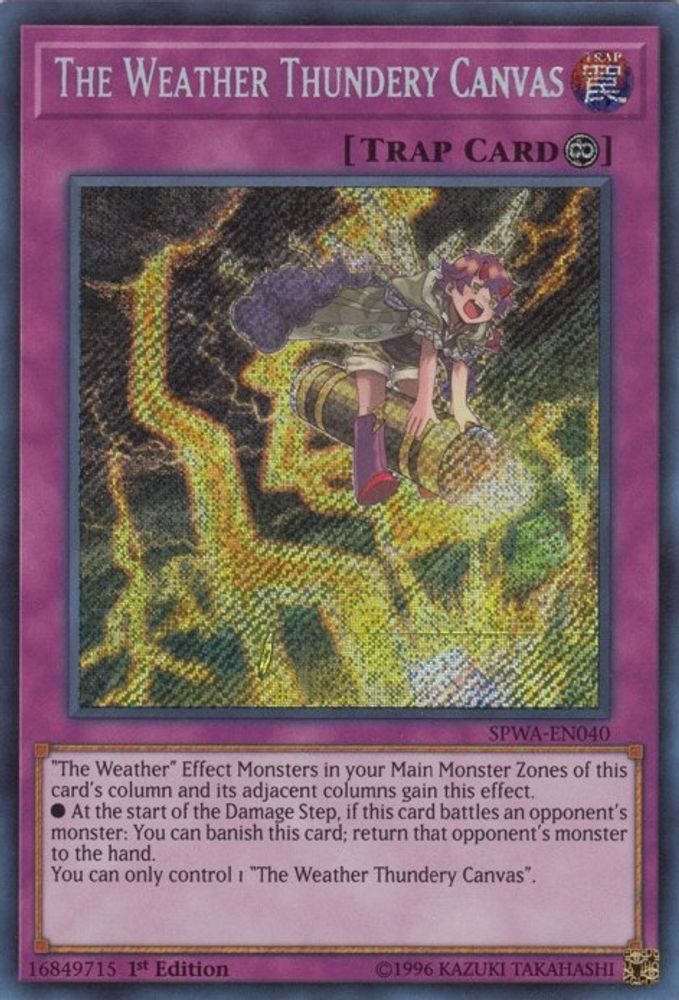 The Weather Thundery Canvas (SPWA-EN040) - Secret Rare