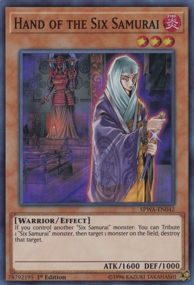 Hand of the Six Samurai (SPWA-EN042) - Super Rare