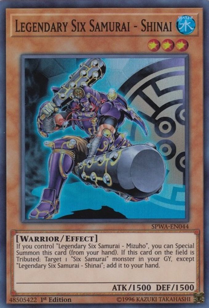 Legendary Six Samurai - Shinai (SPWA-EN044) - Super Rare