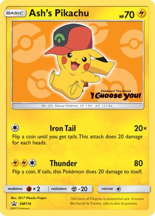 Ash's Pikachu SM110  - Promo