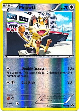 Meowth (Mirror Reverse Holo) 080/99  - Reverse Holofoil - Promo